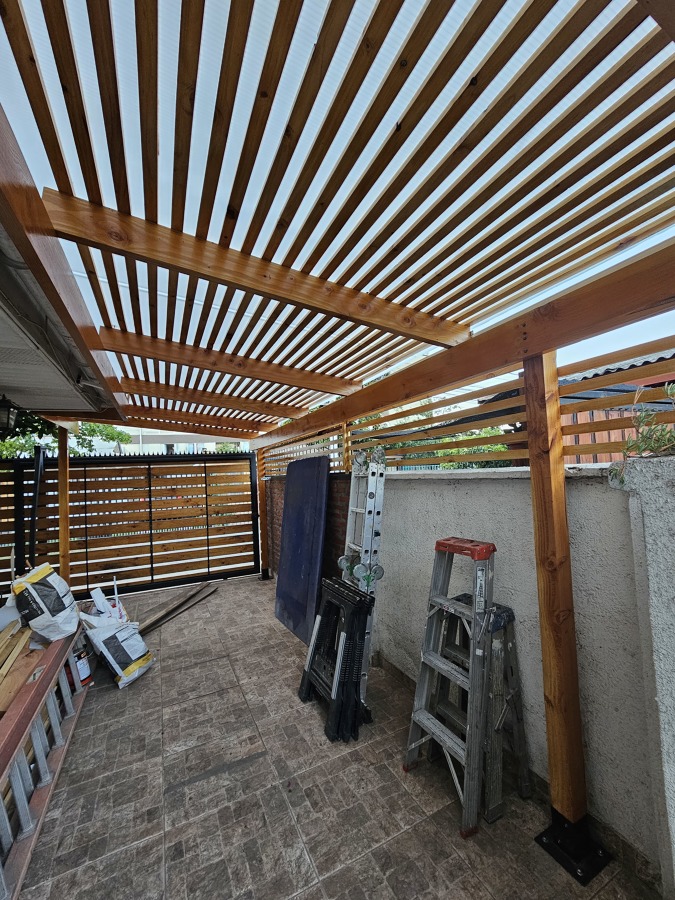Cobertizo delantero terminado