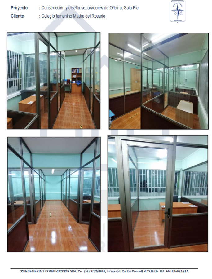 Fabricación e instalación módulos de oficinas.