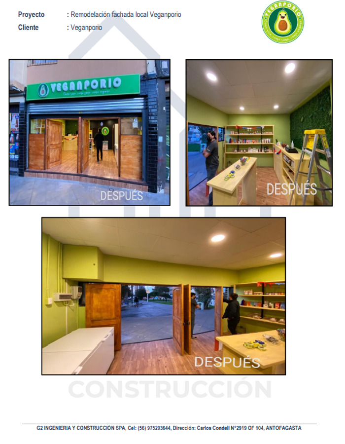 Remodelación local Veganporio