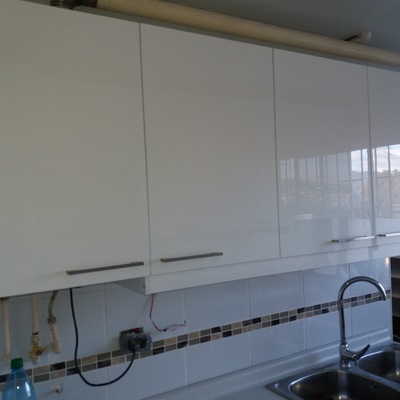 cocina con alto brillo