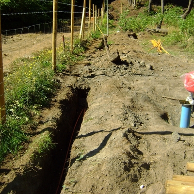 Alimentación para bomba de agua subterranea