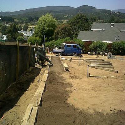 Relleno compactado en camino peatonal