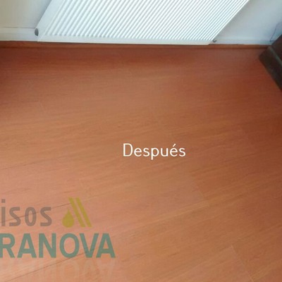 Limpieza de piso flotante - Después