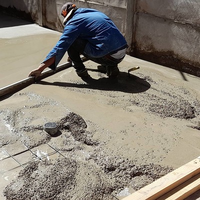 Vaciado hormigón.