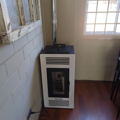Instalación de estufa a pellet
