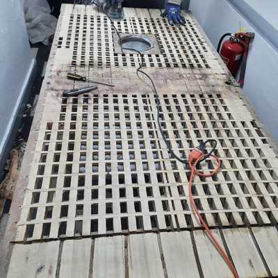 Retiro de enchape y lijado