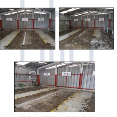 Construcción rejilla evacuación de agua Coca-Cola