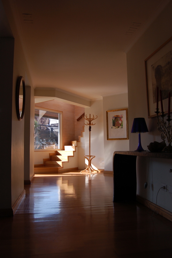 Hall de acceso y escalera al 2do piso al fondo