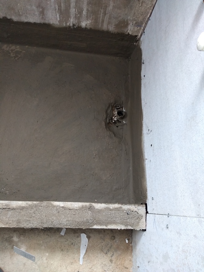 Impermeabilización ducha in situ de porcelanato