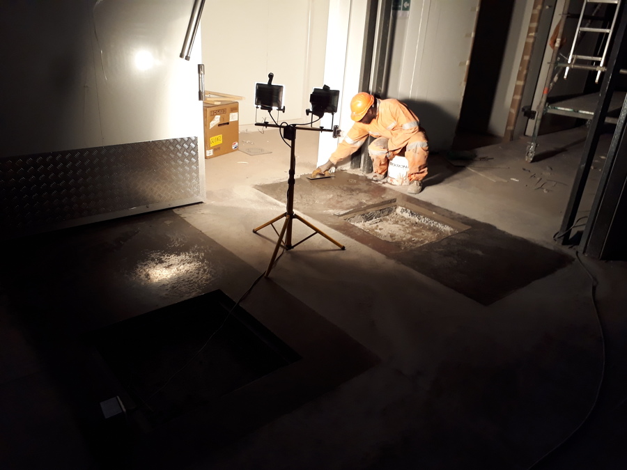 losa de hoirmigon pulido en tapa de camaras