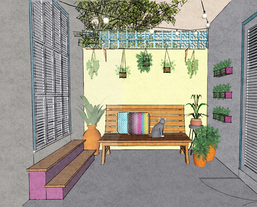 Dibujo patio