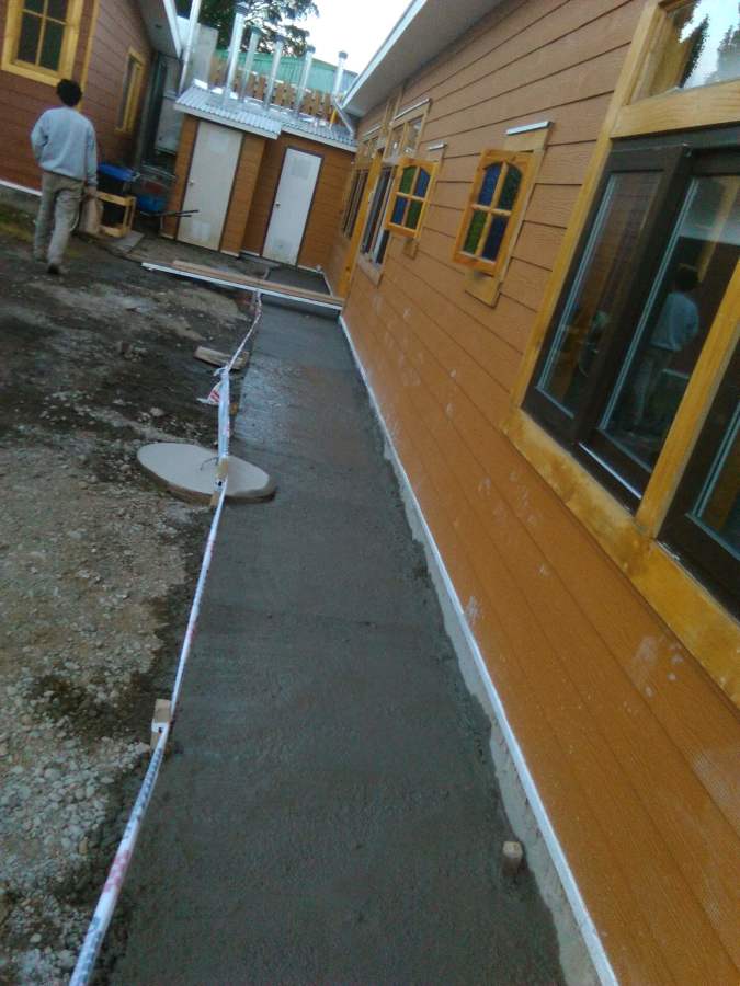 radier, Hormigón, cemento