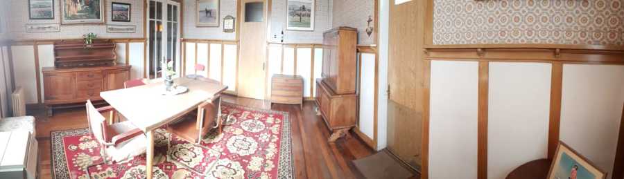 Remodelación Comedor pinturas, pino tratado y barnices