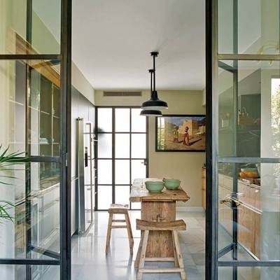 cocina cerrada con perfileria