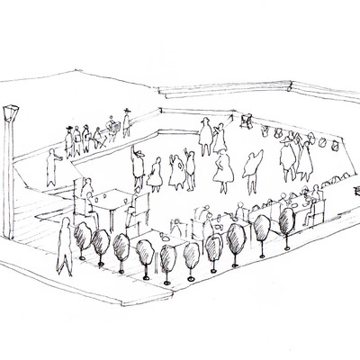 Croquis Plaza Gastronómica