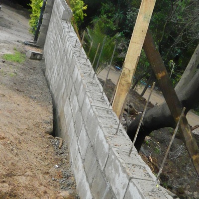 Entrada de bloques de hormigon 