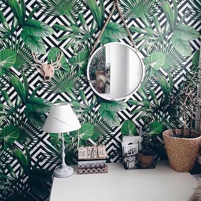 papel mural tropical