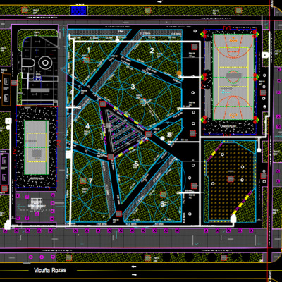 Paisajismo plaza lo besa, Quinta Normal